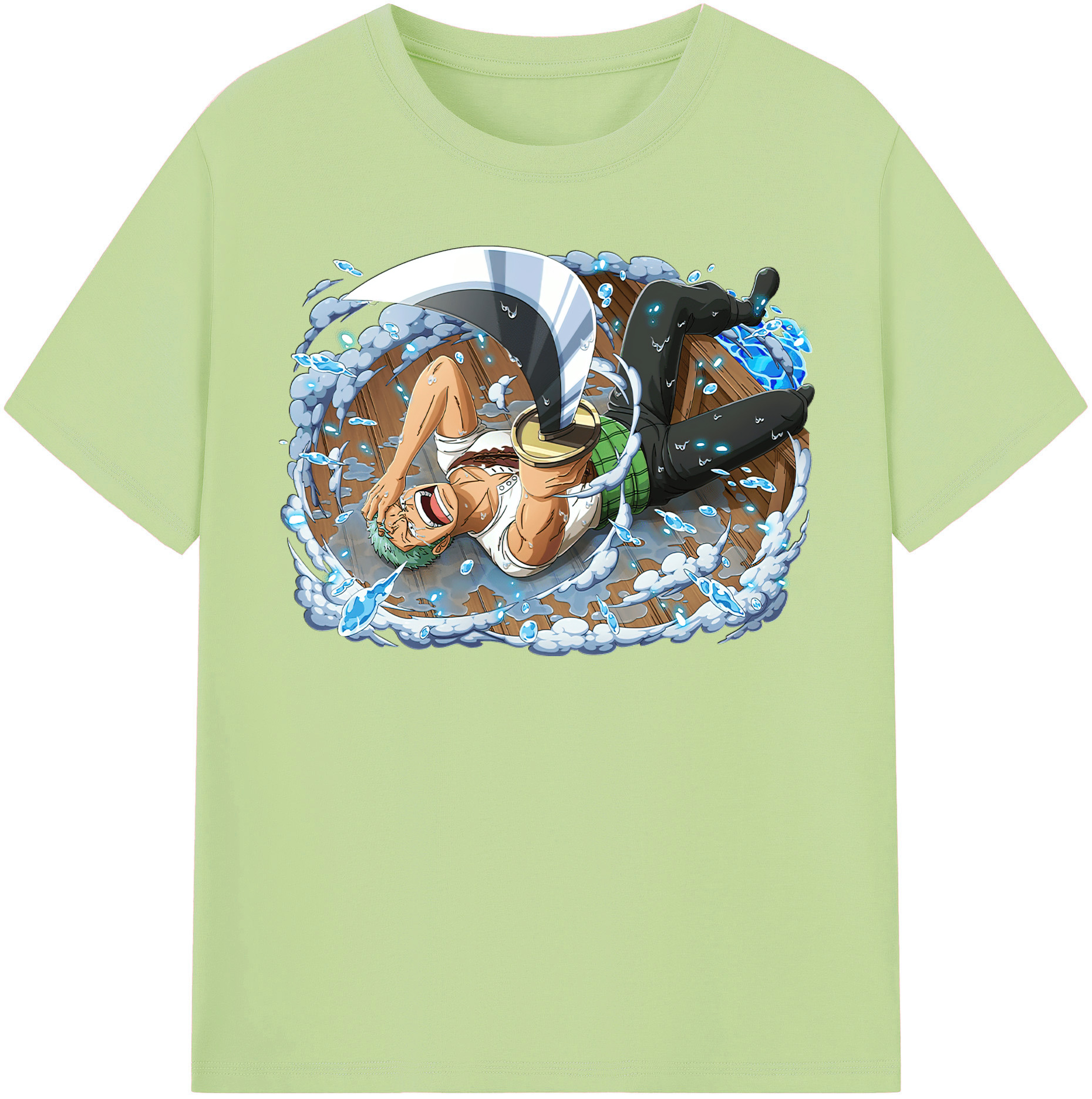ワンピース ロロノア・ゾロ ONE PIECE Roronoa Zoro 綿100％半袖Tシャツ（フロントプリント）